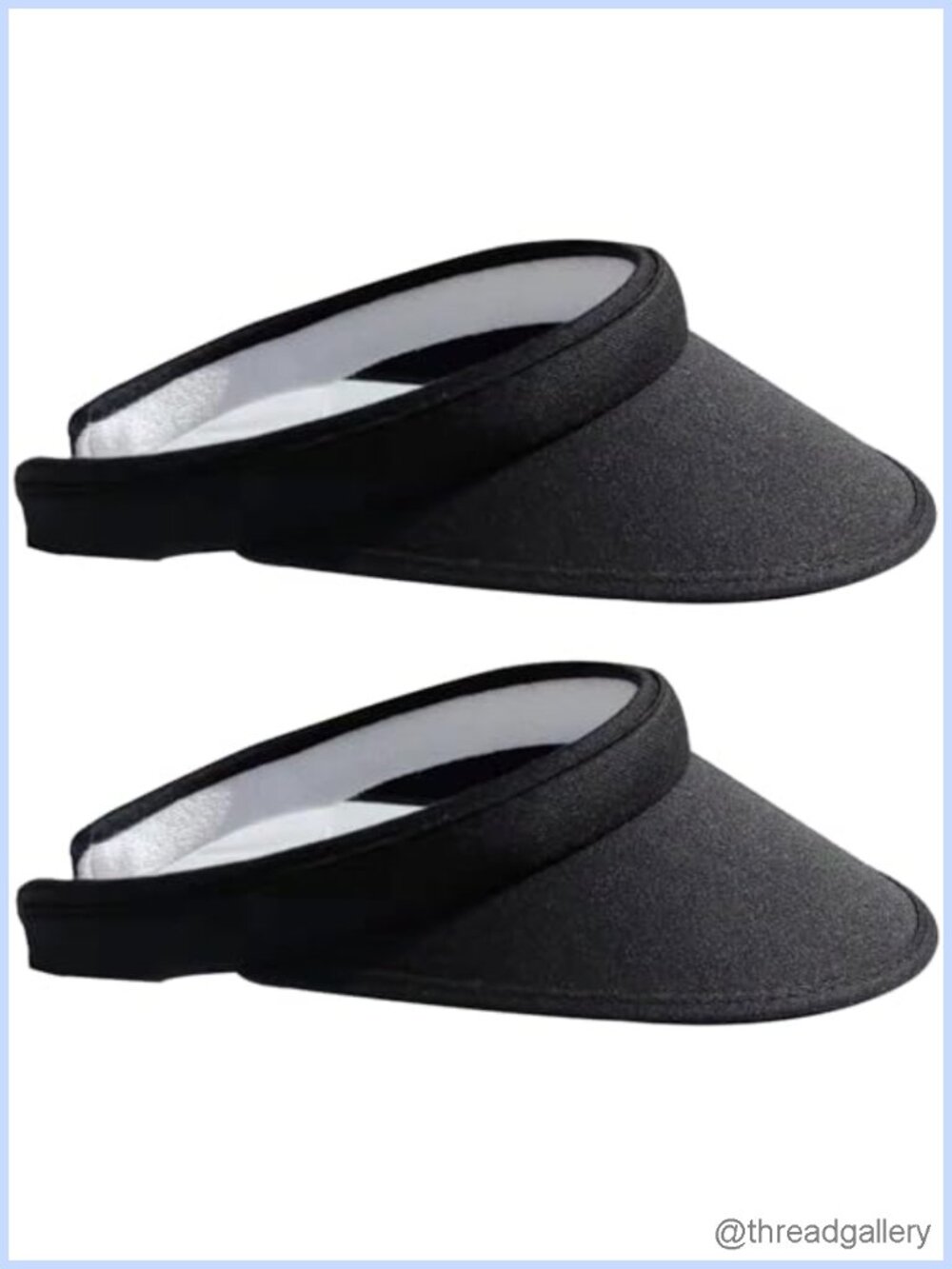 2 Pack Sun Visor Hats Wide Brim Clip On Adjustable Sports Golf Tennis